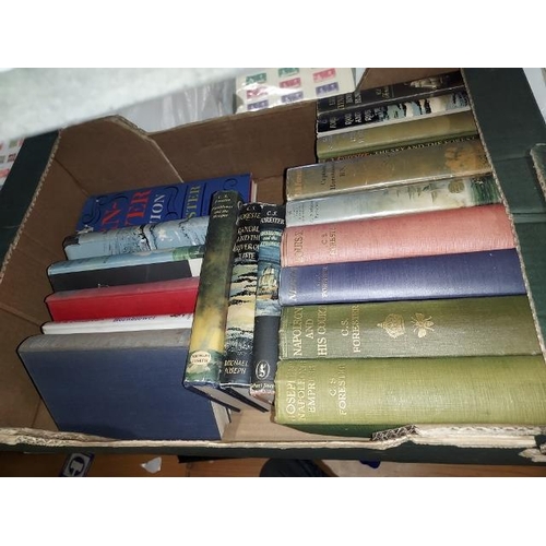 275a - Box Of Books By C.S. Forester, All 1St Editions, 1924-70, Including Nelson, Captain Hornblower & Goo... 