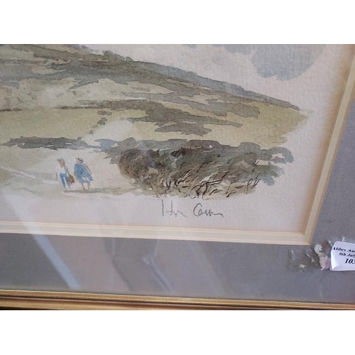 103 - Framed Limited Edition Print Of Tennyson Down Isle Of Wight Signed