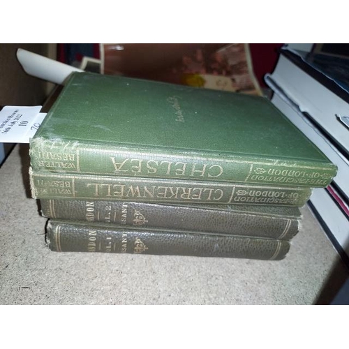 10 - London By Walter Besant 2 Volume Book Set 1893 Plus 2 Books In Fascination Of London Series Chelsea ... 