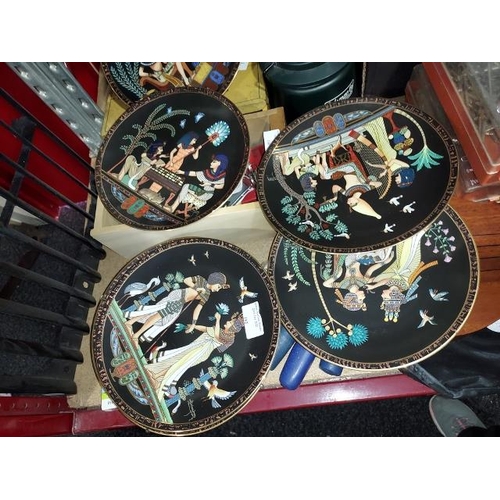 152 - Set Of 8 Egyptian Picture Plates