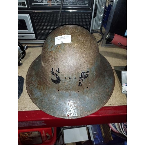 174 - Tin Plate Supplementary Fire Party Helmet