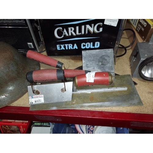 177 - 4 Marshalltown Builders Trowels Including Marshalltown Gold