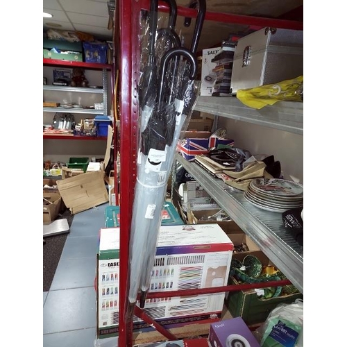 607 - 5 Unused Clear See Through Umbrellas