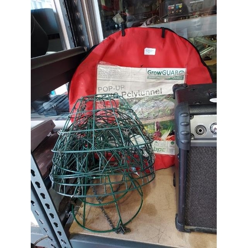 77 - 2 Hanging Baskets Plus Pop Up PVC Polytunnel