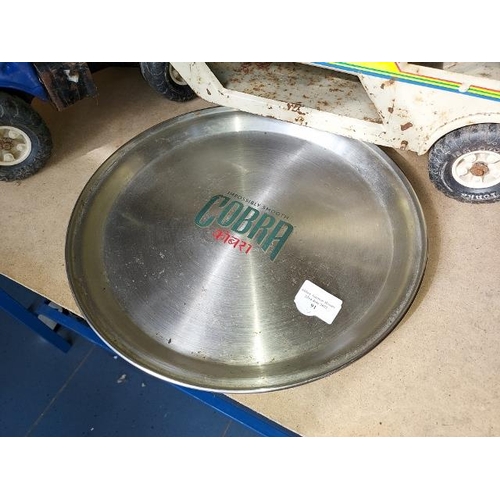 91 - Cobra Beer Aluminium Serving Tray