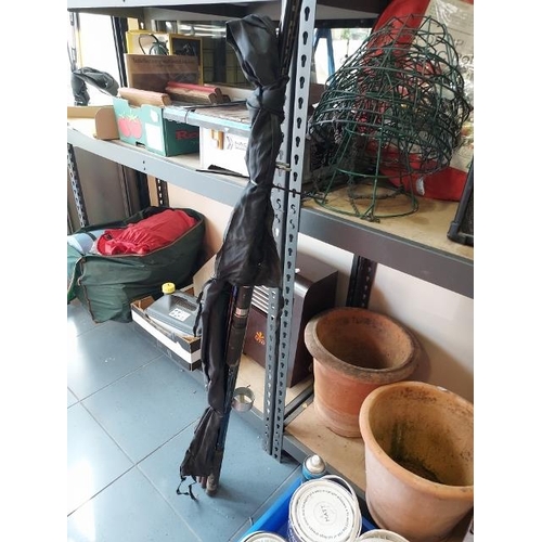 2 Fishing Rods, 1 Needs Eyelets Replacing Plus Fishing Rod Rest