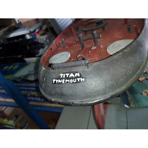 89 - Model Titan Handmade Salvage Tug Boat, Straight Runner, With Ephemera From Gentleman Who Built It