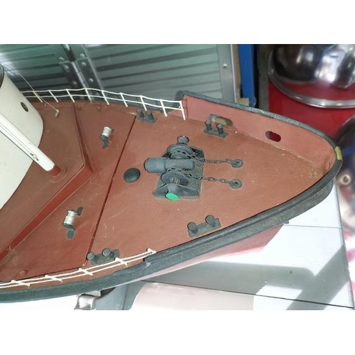 89 - Model Titan Handmade Salvage Tug Boat, Straight Runner, With Ephemera From Gentleman Who Built It