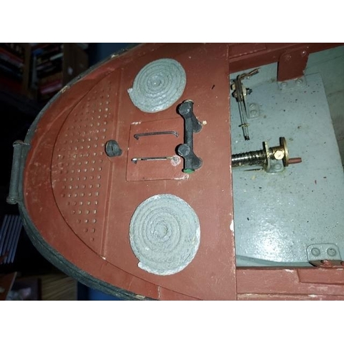 89 - Model Titan Handmade Salvage Tug Boat, Straight Runner, With Ephemera From Gentleman Who Built It