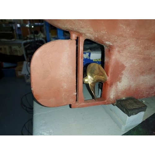 89 - Model Titan Handmade Salvage Tug Boat, Straight Runner, With Ephemera From Gentleman Who Built It