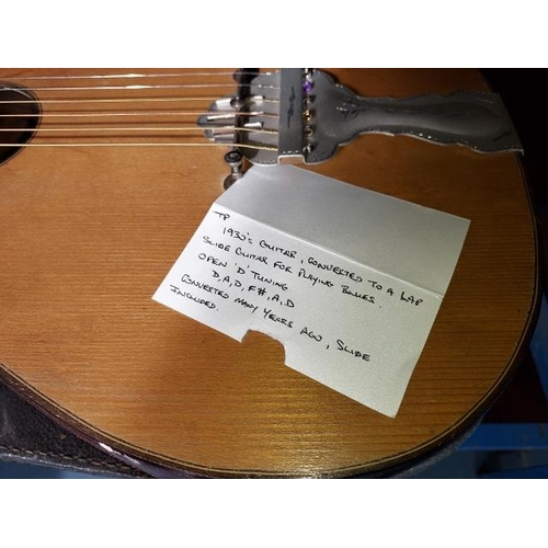 92 - 1930s Slide Guitar Converted To Lap Guitar For Playing Blues