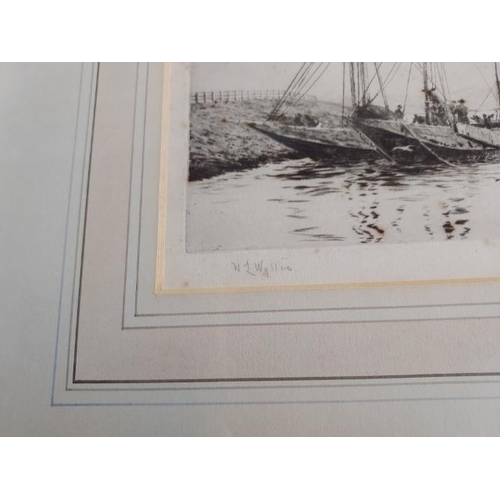 115 - Framed Dry Point Etching Signed In Pencil By William Lionel Wyllie, R.A 1851-1931