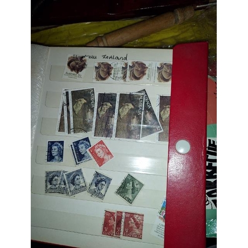 222 - Archive Box Of World Stamps, GB And Foreign In Bags & Tins. Few Albums