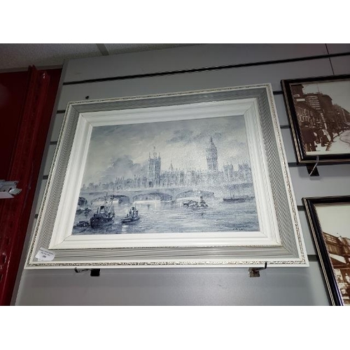 100 - Framed Signed Oil Of Westminster. J Parris