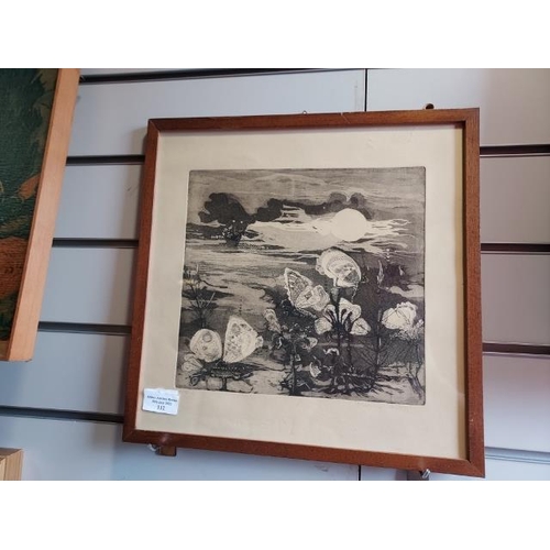 112 - Framed Pencil Signed Etching