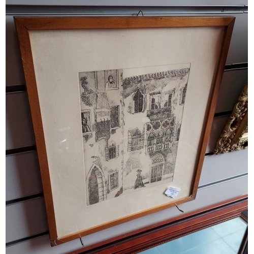 116 - Framed Pencil Signed Etching