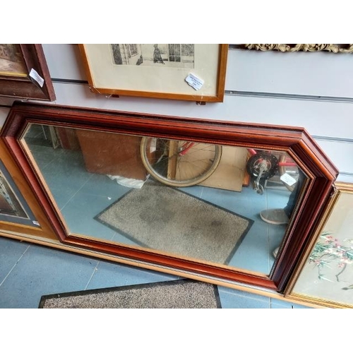 118 - Large Wooden Framed Mirror