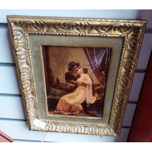 121 - Framed And Glazed Antique Crystoleum Picture