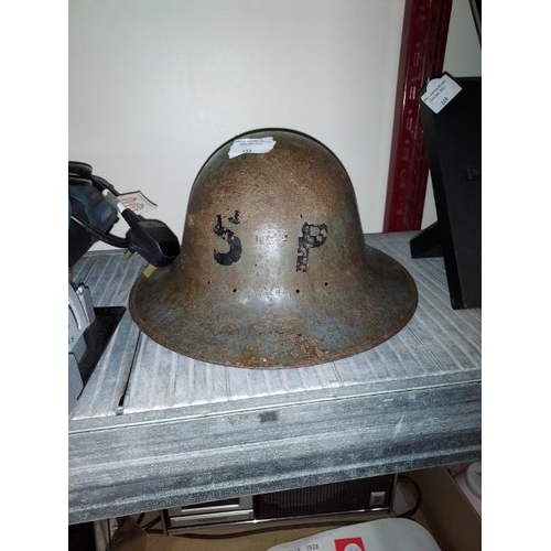 153 - Tin Plate Supplementary Fire Party Helmet