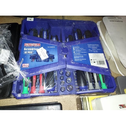 176 - Faithful 63 Piece Screwdriver Set.