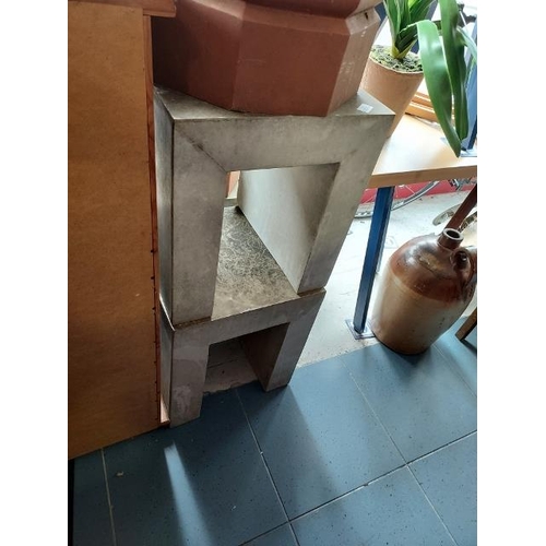 42 - 4 Habitat Concrete Style Garden Stools