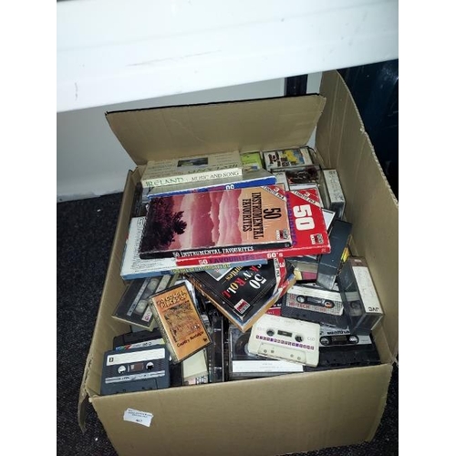 666 - Large Box Of Cassette Tapes