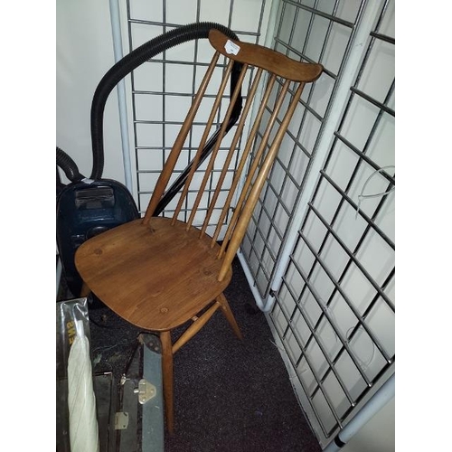 667 - 1 Ercol Chair, Warped Back, Split In Side Support