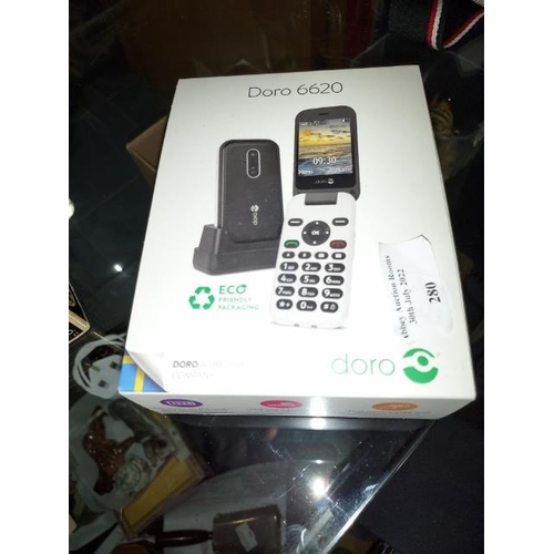 280 - Doro 6620 Mobile Phone In Box With Charger