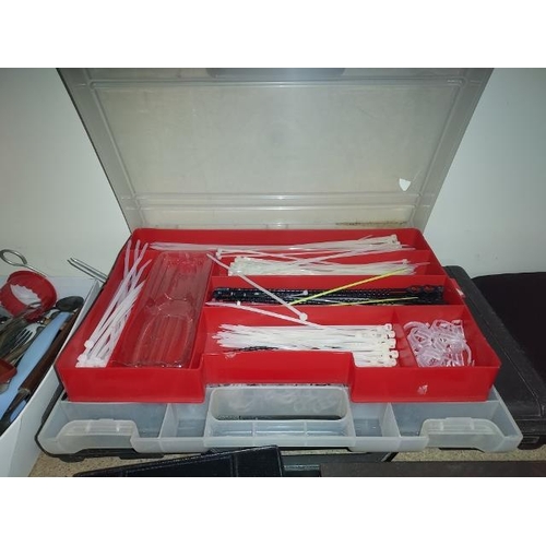 210 - Falcom Toolbox Plus Box With Cable Ties Etc.