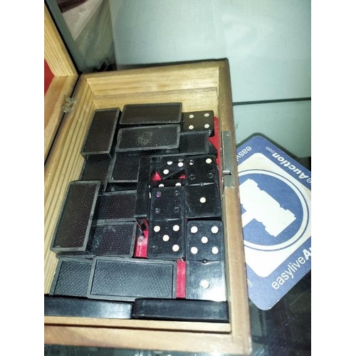 278 - Tunbridge Ware Style Box With Dominos