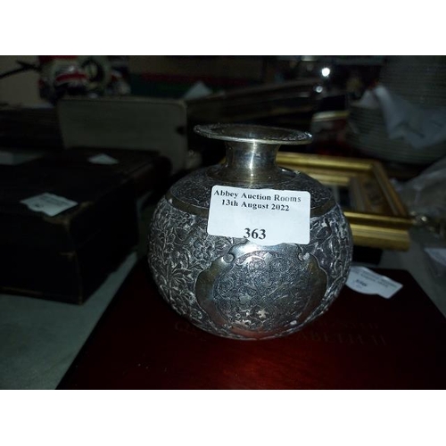 363 - Silver Pot/Vase Marked On Base