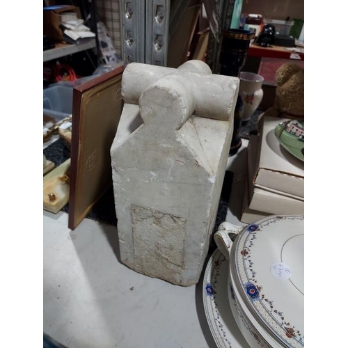 487 - Solid Marble Stone 12KG Early C20