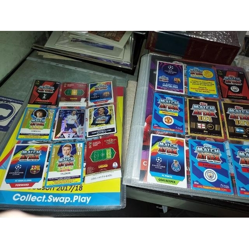 562 - 787 (Approximately) Match Attax Cards Plus 45 Stickers. Various Sets/Years In 2 Folders