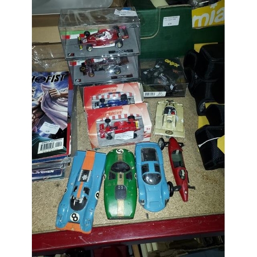 629 - Selection Of Die Cast Racing Cars, Some Boxed, Some Loose, Some A/F