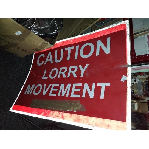 664 - Caution Lorry Movement Sign