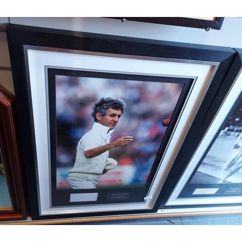 115 - Large Framed Picture Signed By Sebastian Coe, Certificate On Back Plus Large Framed Picture Of Mike ... 