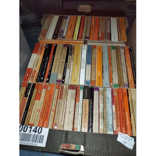 256 - 2 Boxes Vintage Penguin Paperback Books, All 1st Editions, Some Wear