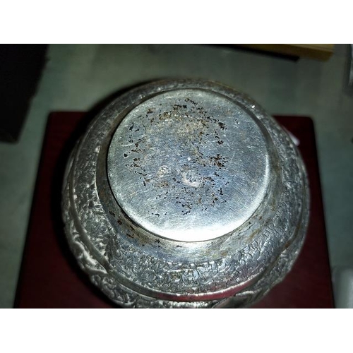 363 - Silver Pot/Vase Marked On Base