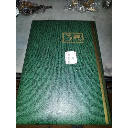 400 - Green Stock Books With Irish Stamps And Others