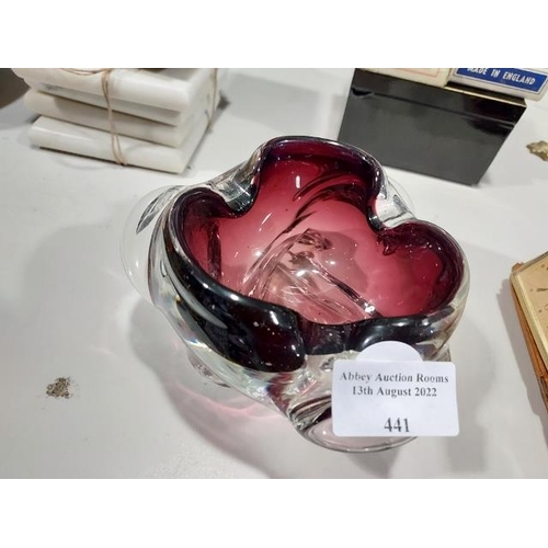 441 - Murano Purple Glass Dish