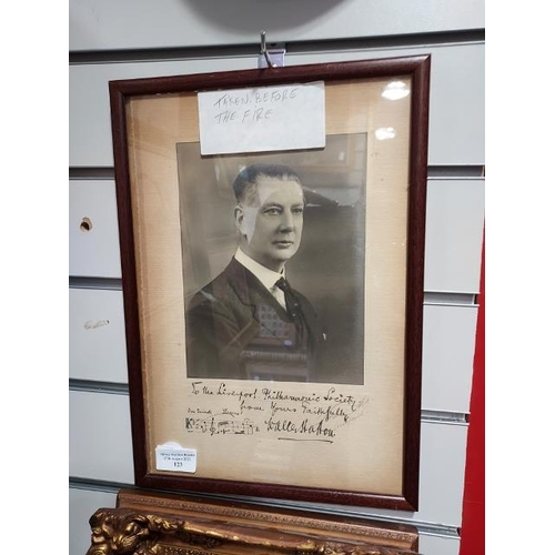 123 - Framed Signed Photo To The Liverpool Philharmonics Society