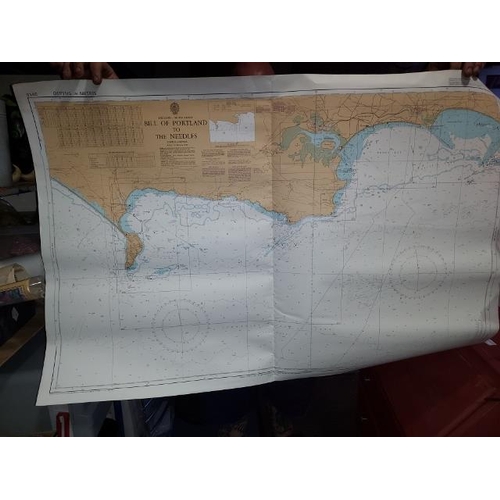 29 - Box Of Nautical Maps And Poster