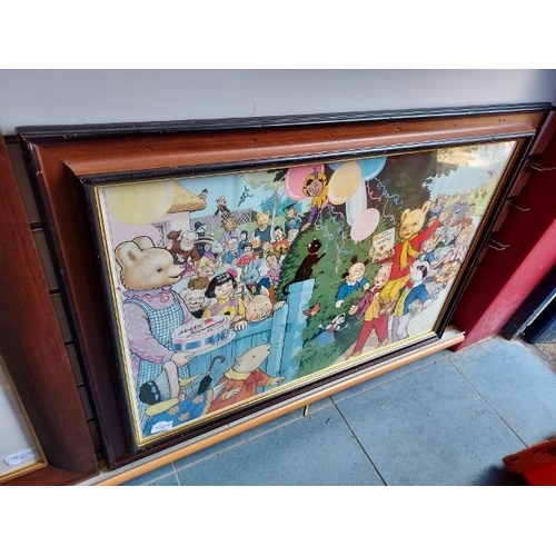 116 - Framed 50th Anniversary Rupert Bear Picture 1985