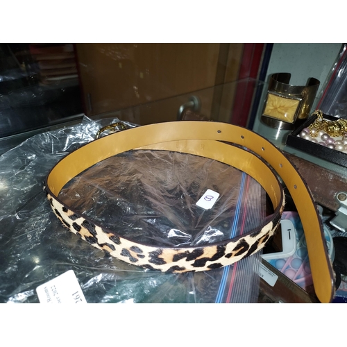 261 - Women'S Animal Print Belt, Ralph Lauren Style. Made In Vietnam