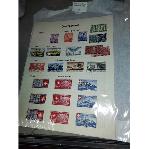 431 - Sheet Of Switzerland Stamps