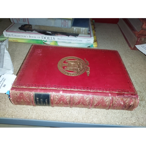 10 - Book Decorated From Dorchester Grammar School, 1888, Full Leather, History Of The Conquest Of Peru B... 