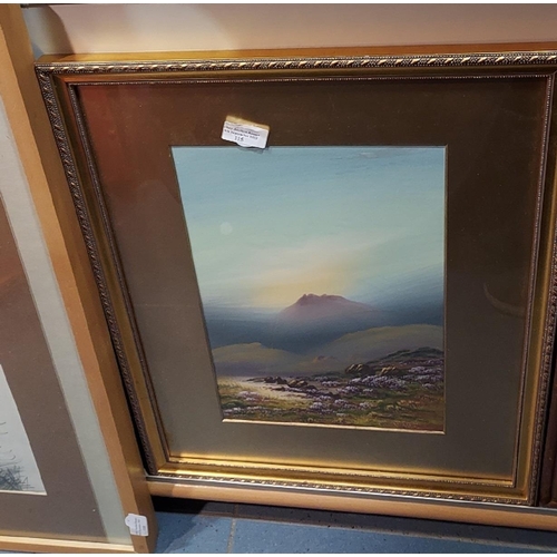 115 - Gilt Framed Watercolour Of Mountain Scene