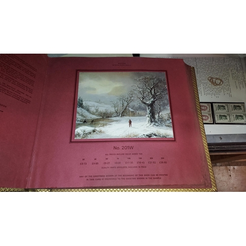 584 - Christmas Card Sample Book Vintage 1973 Including Lowry