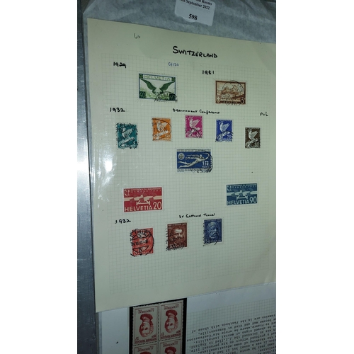 598 - Page Of Switzerland Stamps