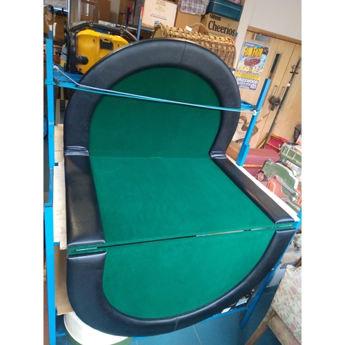 92 - Folding Poker Table With Carrying Bag Plus Poker Chip Set In Case